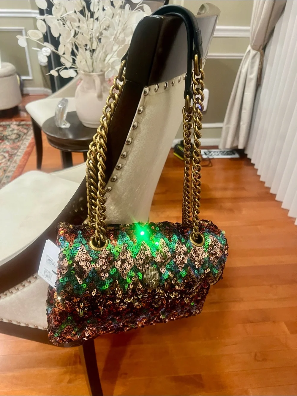 Kurt Geiger Kensington Multicolor Sequin Chain Crossbody Bag